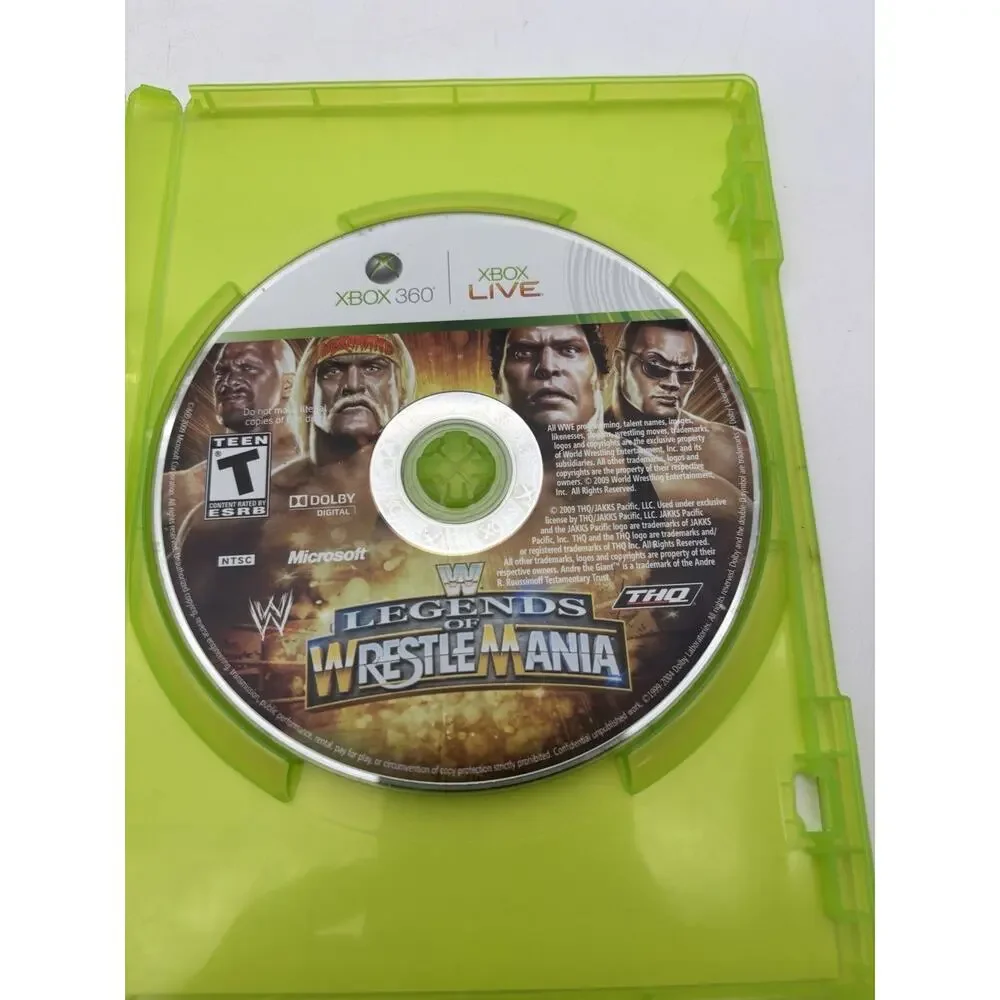 WWE Legends of WrestleMania (Microsoft Xbox 360, 2009) Tested Works VG Condition